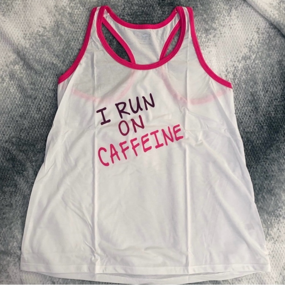 I Run On Caffeine Tank Top - Size L
